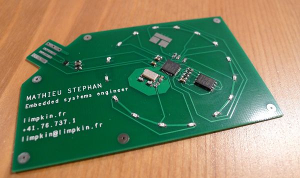 Business card bottom pcb