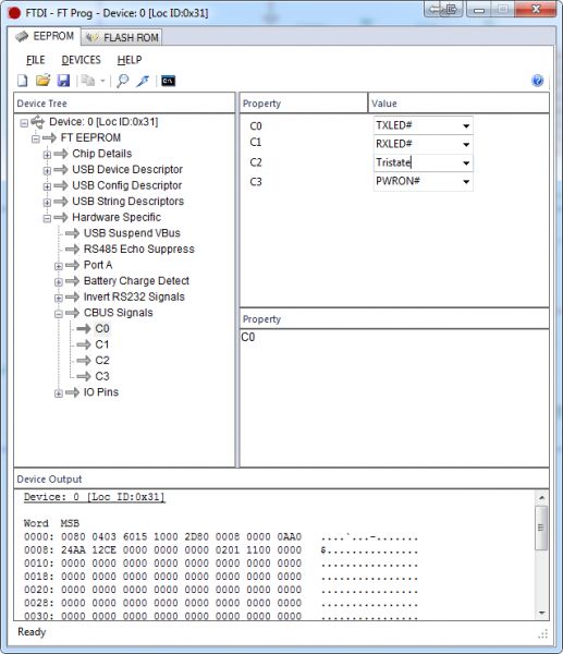 FT230X default configuration