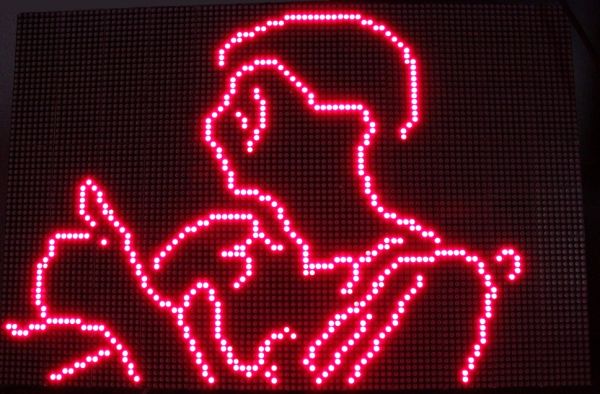 Led matrix with webcam