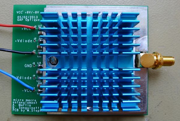 PCB with cabinet and heatsink